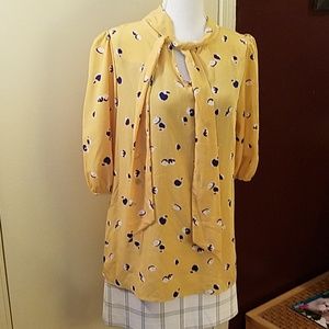 Peaches N Cream Apple Print Blouse